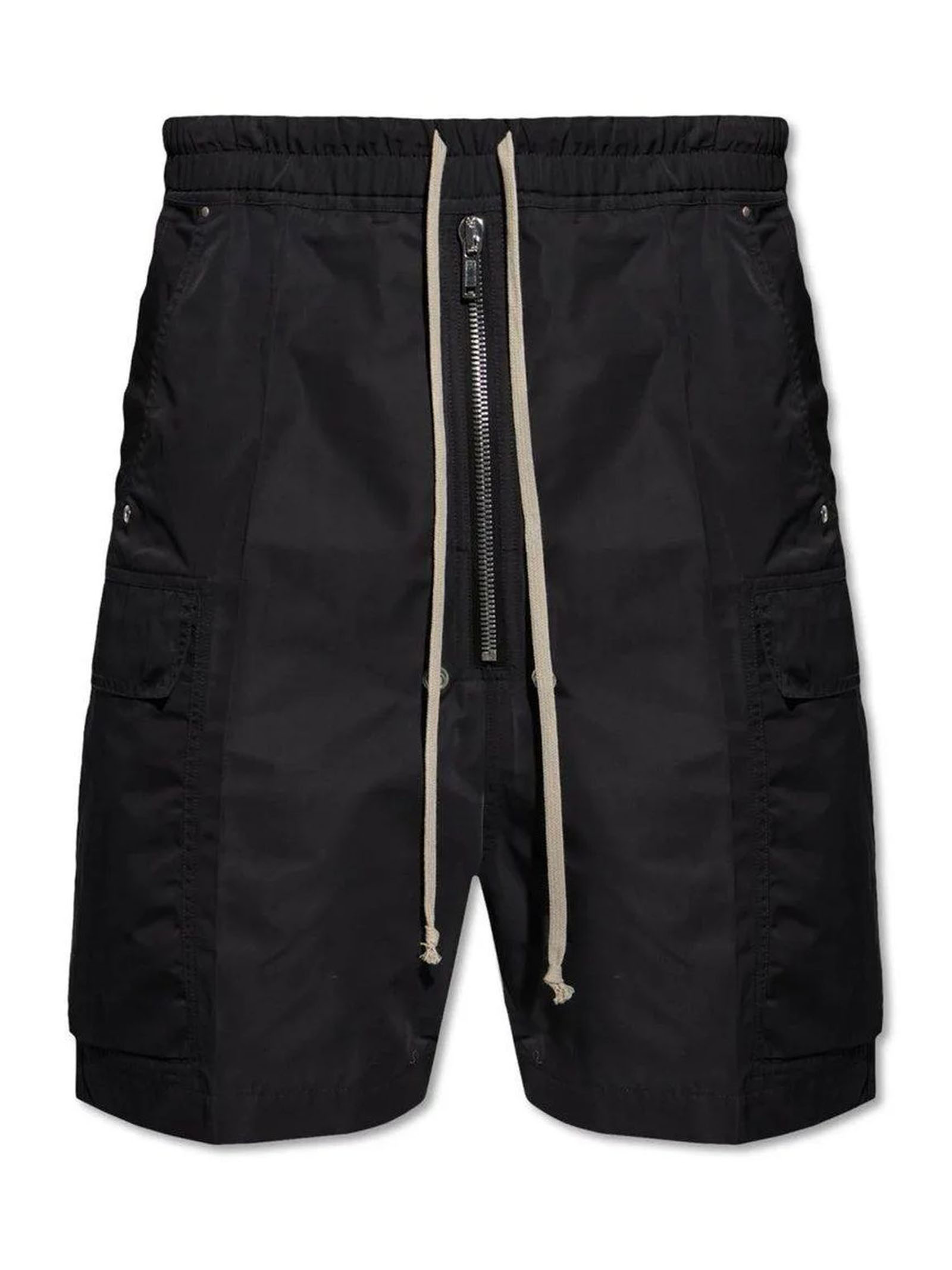 Cargobela Shorts In Black Tech Faille - RICK OWENS